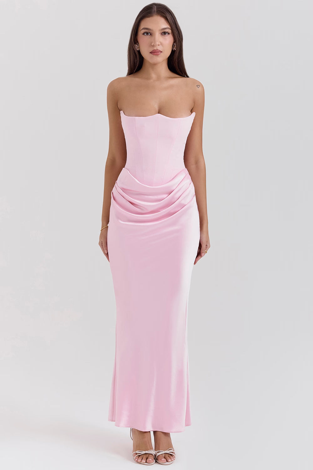 Satin Maxi Corset Dress