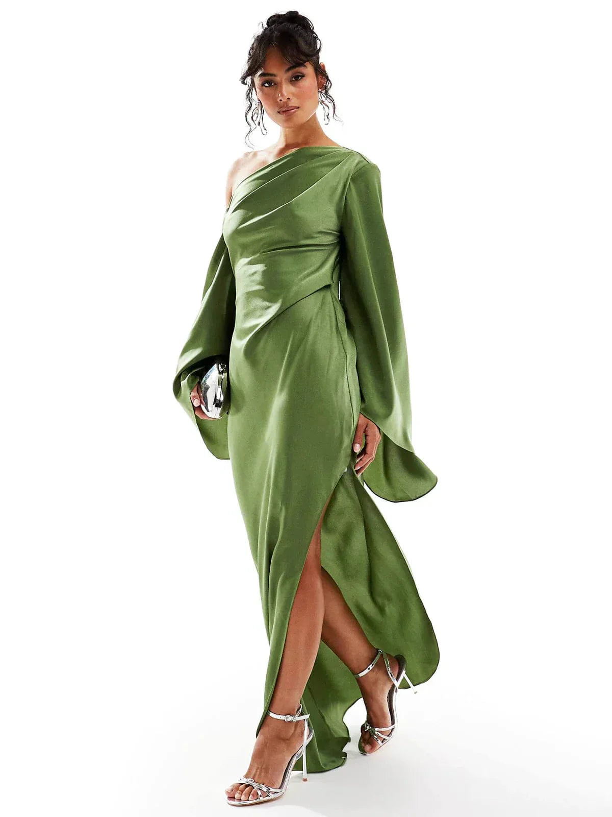 Asyntha | Elegant Long Dress with Flared Sleeves