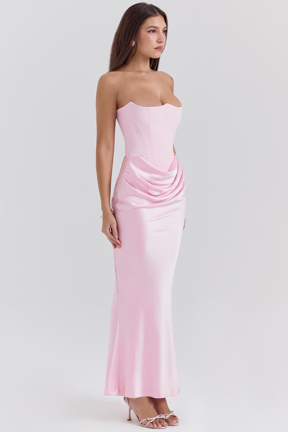 Satin Maxi Corset Dress