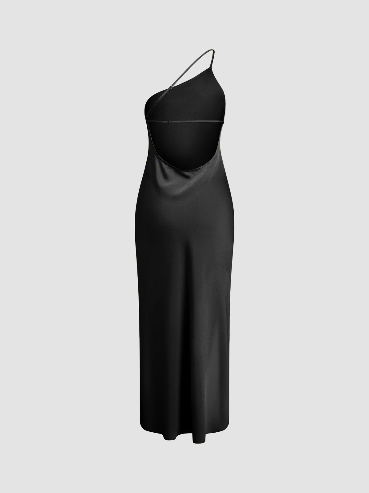 Moonlight | Long Satin Dress with Open Back and Slit