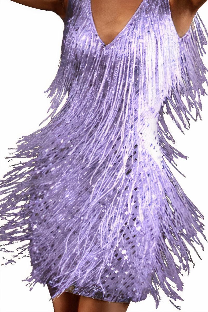 ELARA – Iridescent Fringe Dress