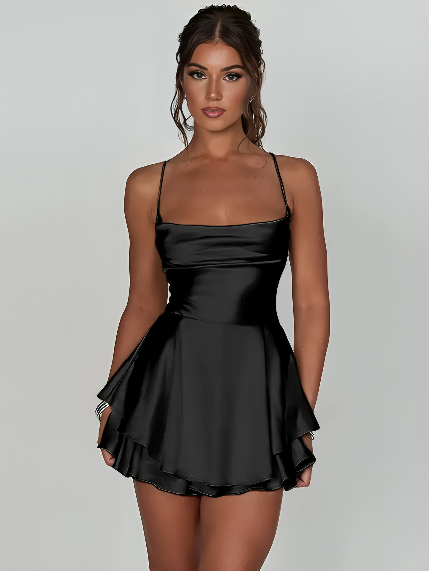 Elegant Satin Mini Dress