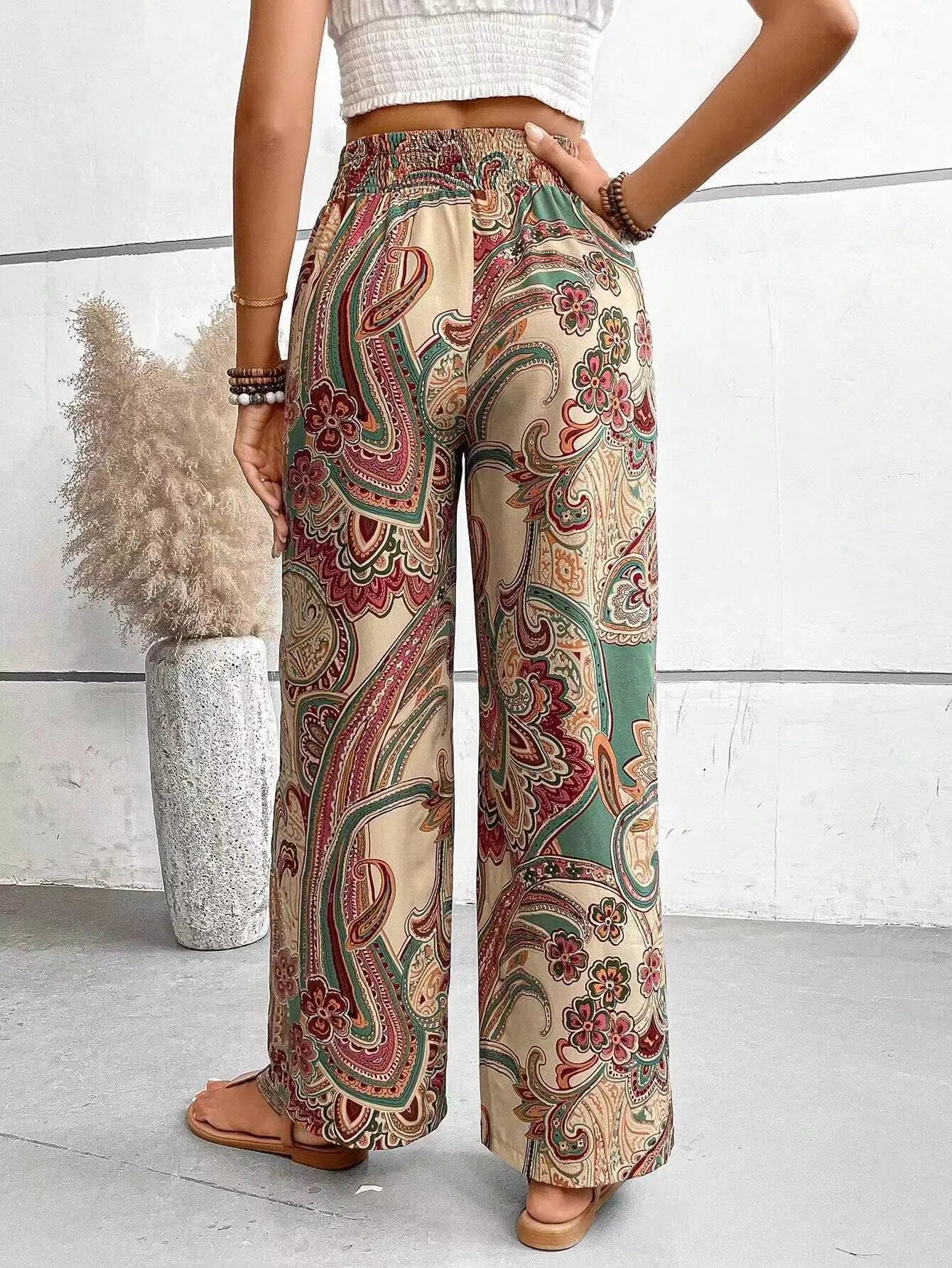 Olivia™ - Vintage Printed Wide-leg Pants